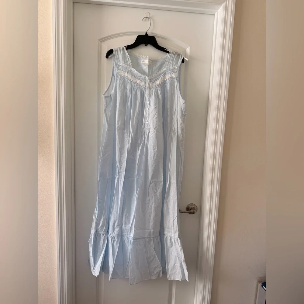 Vintage Eileen West Sleepwear Cotton Romantic Cottagecore Tradwife Nightgown XL - Picture 2 of 12